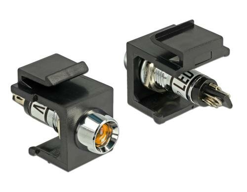 Delock Keystone Jack: LED orange, 6V schwarz