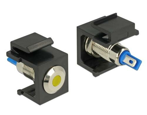 Delock Keystone Jack: LED gelb, 6V, flach schwarz