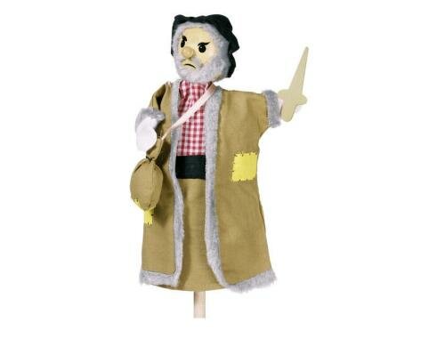Goki Handpuppe Räuber H= 27 cm, aus Stoff und Holz