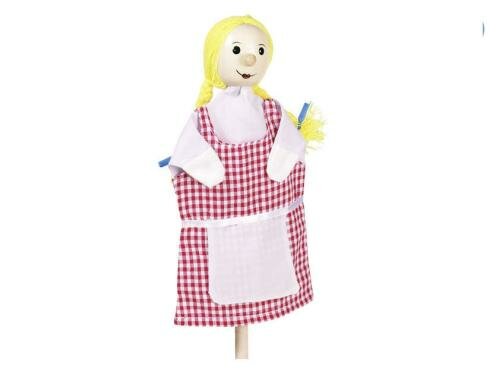 Goki Handpuppe Gretel H= 27 cm, aus Stoff und Holz