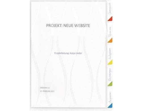 Kolma Sichtmappen mit Unterteilungen A4 KolmaFlex 6 Tabs, farblos