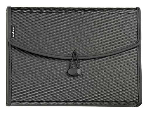 Kolma Fächermappe mit Zip Restless A4 6 Tabs, schwarz