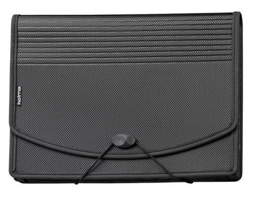 Kolma Fächermappe Restless A4 flexibler Bodenöffnung 12 Tabs, schwarz