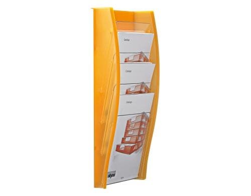 Styrodisplay 1/3 A4 mandarin A4 hoch, Acryl