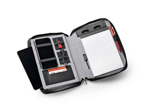 Dufco Konferenzmappe A5 mit Powerbank 5000 mAH Smart Organizer grau