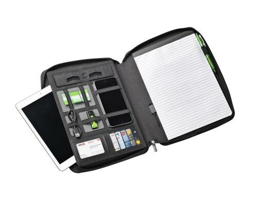 Dufco Konferenzmappe A4 mit Powerbank 5000 mAH Smart Organizer anthrazit