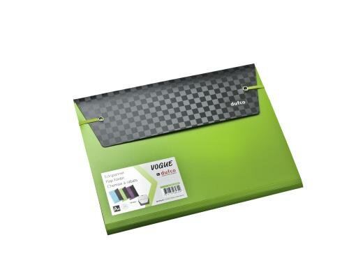 Dufco Eckspanner Vogue A4 schwarz/grün blau, 12teilig