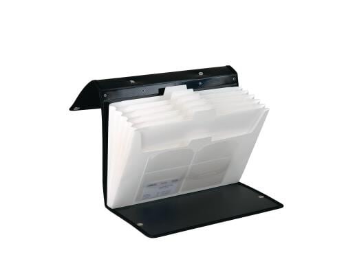 Dufco Flip File A4 6-teilig, SoftTouch schwarz Nylon,PP
