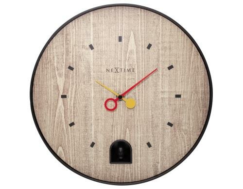 NexTime Wanduhr Nightingale schwarz Ø 30 cm, ABS