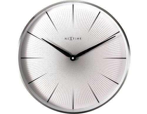 NexTime Wanduhr 2 Seconds weiss Ø 40 cm, Metall