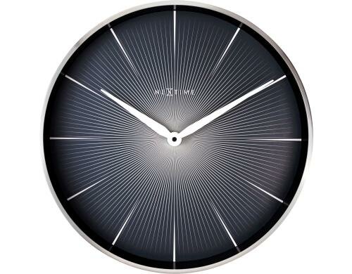 NexTime Wanduhr 2 Seconds schwarz Ø 40 cm, Metall