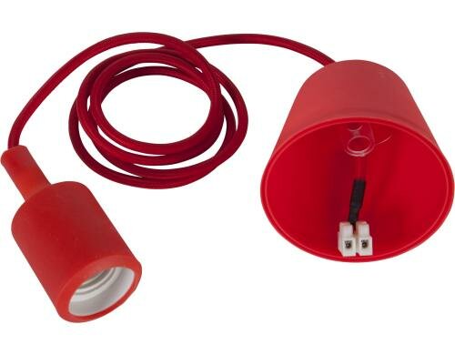 Kabelleuchte CLASSIC 1.2M E27 Rot Textilkabel Indoor, 120cm x 6cm