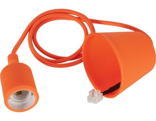 Kabelleuchte CLASSIC 1.2M E27 Orange Textilkabel Indoor, 120cm x 6cm