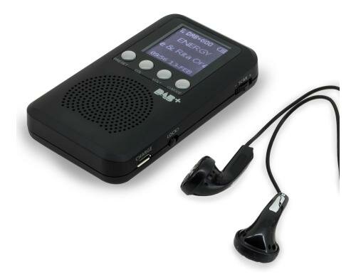 Soundmaster DAB170SW, schwarz Mini Taschenradio mit DAB+/UKW
