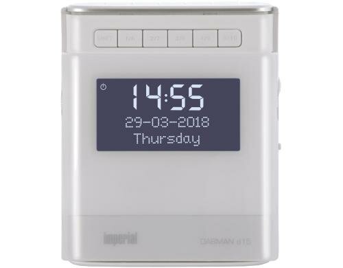 Imperial DABMAN d15, weiss Mono-Radiowecker mit DAB+/FM-Tuner