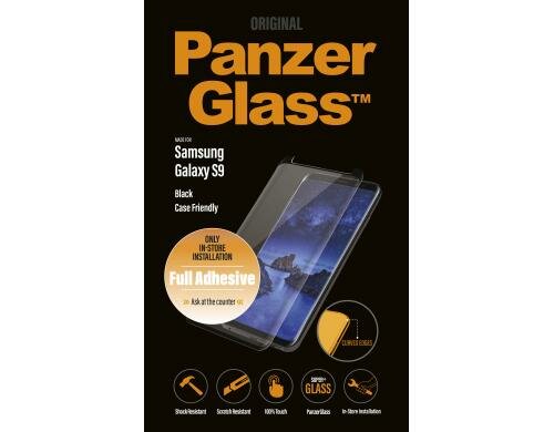 Panzerglass Displayschutz black Case Friend für Samsung Galaxy S9 Full Silicone