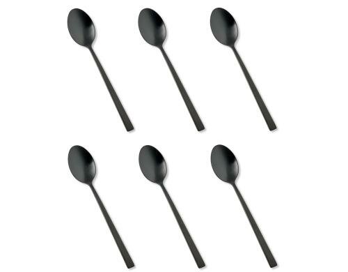Bitz Teelöffel 6er Set schwarz black satin finish