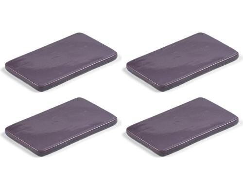 Bitz Servierplatte 22x12.8cm lila 4er Set Stoneware