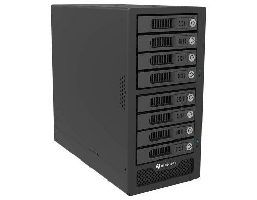 Raidon ext. 8x 2.5/3.5 Gehäuse GR8670-TB3 schwarz, Thunderbolt 3, für 8xSATA HDD