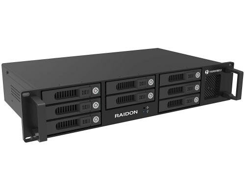 Raidon ext. 8x 2.5/3.5 Gehäuse GR8680-TB3 schwarz, Thunderbolt 3, für 8xSATA HDD