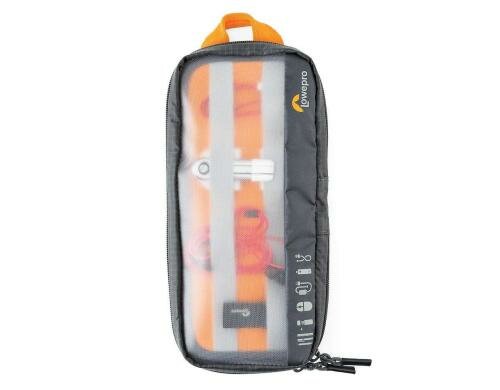 Lowepro GearUp Pouch Medium, grau/orange Innenmasse: 26x4x11.5cm