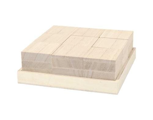 Creativ Company Holzwürfel 4 x 4 x 4cm 9 Stück, inkl. Tablett