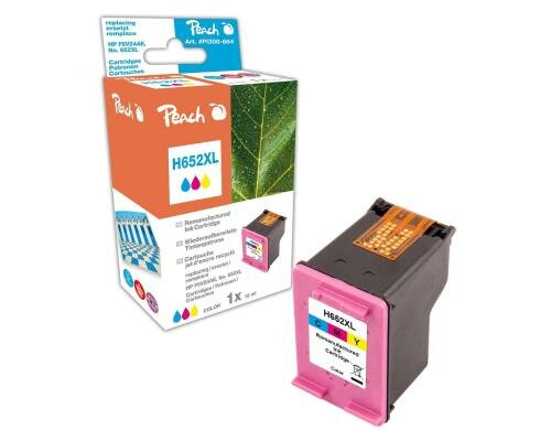 Peach Tinte HPF6V24AE, No 652XL, color 18ml, 800 Seiten, color