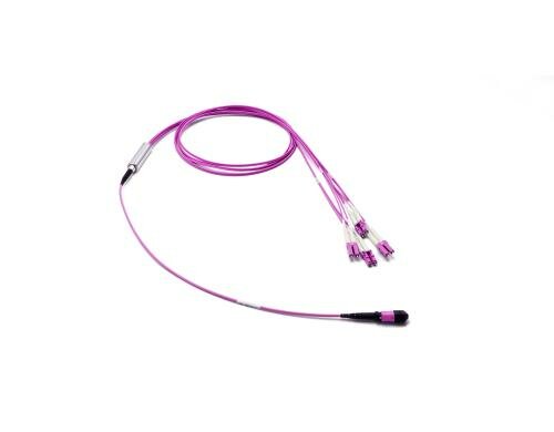 Lightwin LWL Fanoutkabel 8-fasrig 01x MTP(M)-04x LCD/PC, OM4, 1M