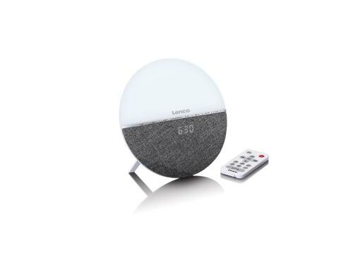 Lenco CRW-4, Radiowecker, Wecklicht, Grau 0.6 LED-Display, PLL FM, AUX, Bluetooth