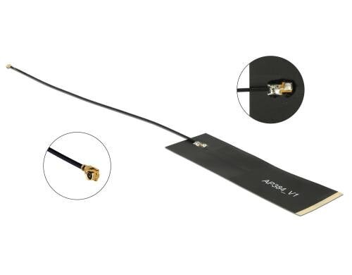 LoRa/MHF Antenne, SMA-Stecker, schwarz 1.68dBi Gewinn, Klebemontage