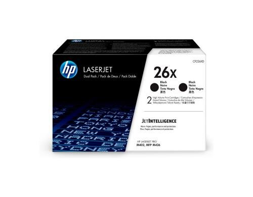 HP Toner 26X - Black 2er-Pack (CF226XD) Seitenkapazität 2x ~ 9000 Seiten