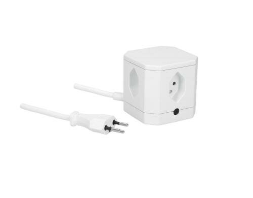 Max Hauri Energy-Cube Soft-Touch Oberfläche 4x T13 KS, 2m Zuleitung, weiss