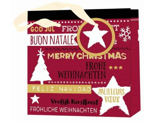 Edition Gollong Geschenktasche 15x15cm Frohe Weihnachten
