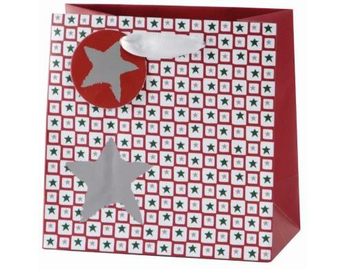 Edition Gollong Geschenktasche 15x15cm Muster mit Sternen