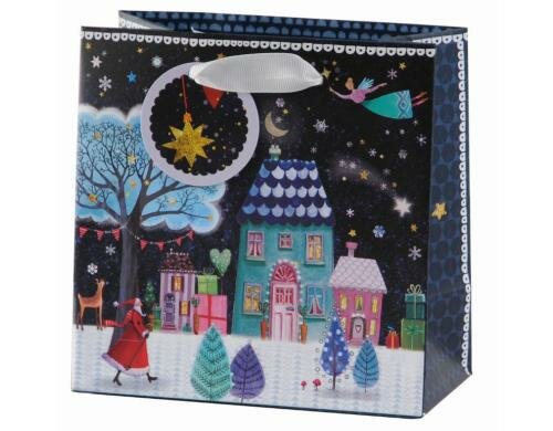 Edition Gollong Geschenktasche 15x15cm Weihnachtliche Stadt