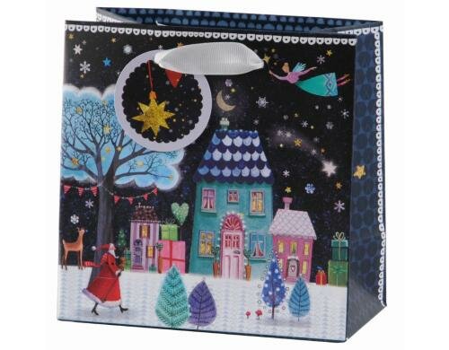 Edition Gollong Geschenktasche 15x15cm Weihnachtliche Katzen / Nina Chen