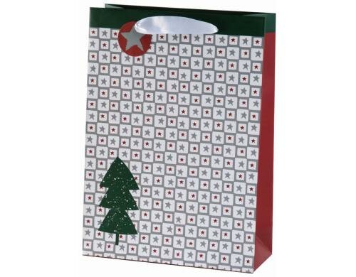 Edition Gollong Geschenktasche 26x36cm Muster mit Sternen