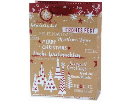 Edition Gollong Geschenktasche 26x36cm Weihnachten, Kraftpapier