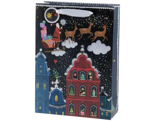 Edition Gollong Geschenktasche 26x36cm Weihnachtliche Stadt