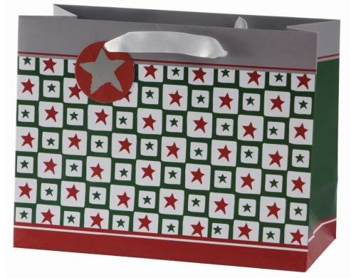 Edition Gollong Geschenktasche 25x19cm Muster mit Sternen