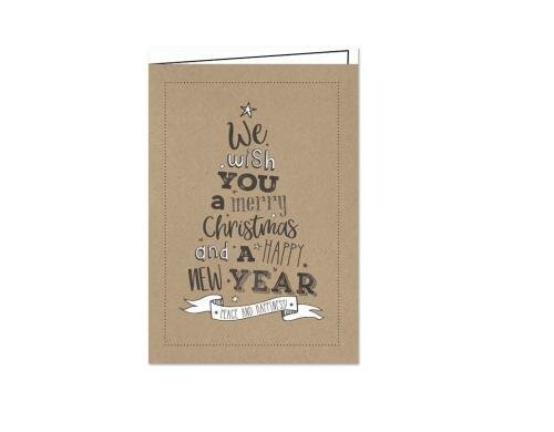 Edition Gollong Weihnachtskarte 125x185mm We wish you..., Heissfolie