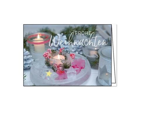 Edition Gollong Weihnachtskarte 125x185mm Frohe Weihnachten / Kerzen