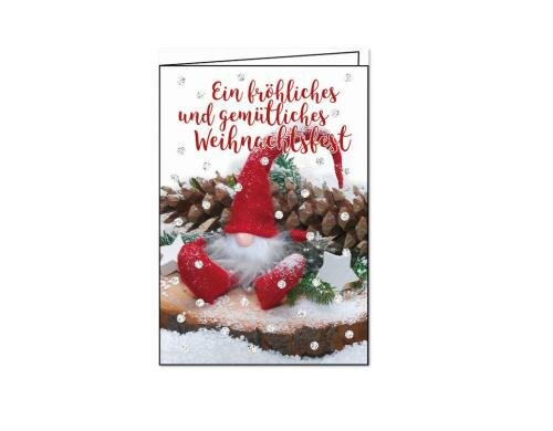 Edition Gollong Weihnachtskarte 125x185mm Ein fröhliches Weihnachtsfest / Wichtel