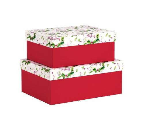 Rössler Geschenkbox Lovely Christmas,2 Stk. 355x255x145/305x220x115mm
