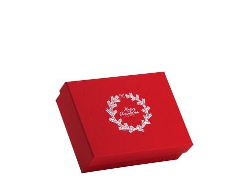 Rössler Geschenkbox 145x60x195mm Weihnachtszauber-Kranz, Rot