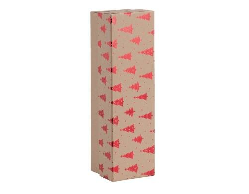 Rössler Geschenkbox 340x96x96mm Christmas Trees, rot