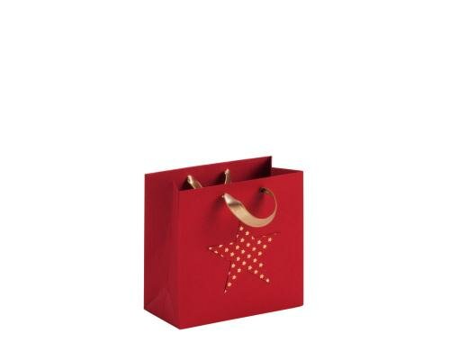 Rössler Geschenktasche Merry ChristmasStern 120x120x60mm