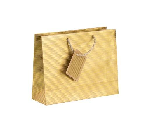 Rössler Geschenktasche Golden Stripes 265x200x89mm