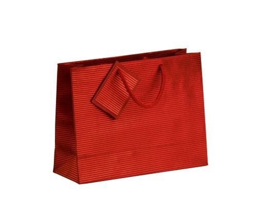 Rössler Geschenktasche Red Stripes 265x200x89mm