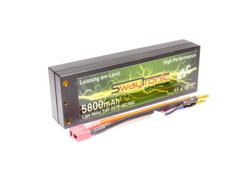 Swaytronic HC LiPo 2S 7.4V 5800mAh Deans 139x47x25mm 310g